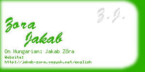 zora jakab business card